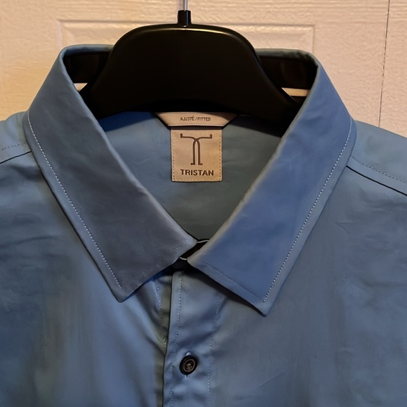 Men's Blue Dress Shirt - Picture 2 of 3